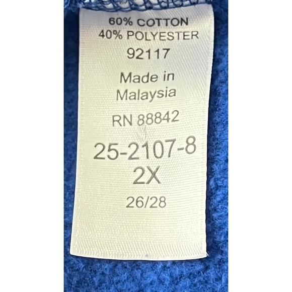 WOMAN WITHIN HI-RISE STRT LEG PULL-ON JOG/SWEAT PANTS, WOMENS, 2X(26/28), BLUE - Picture 11 of 12